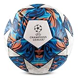 Hy-Pro UEFA Champions League Fußball, Größe 5, offiziell lizenziert, Training, Match, Merchandise, Sammlerstück für Kinder und Erwachsene, tolle Geschenkidee, Blau/Orange
