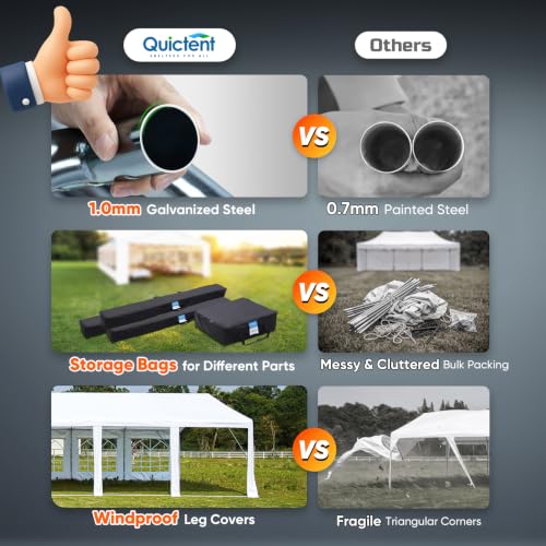 Image of Quictent Premium 20x40 Reinforced Heavy Duty Party Tent with 6 Storage Bags