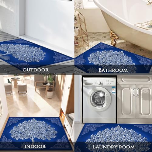 Estilo Art Déco alfombra exterior para puerta de goma con diseño resistente para pasillos 8