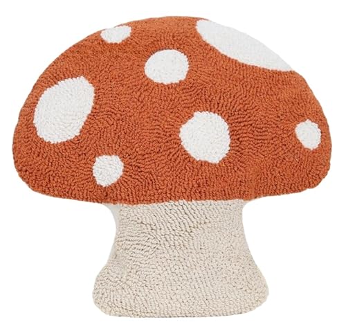 WMYDHCGD Mushroom Pillow Cute Floor Pillow Plush Sofa Pillow Funny Mushroom Home Decorative Pillow Car Pillow (Orange, 13.3in*12.9in)