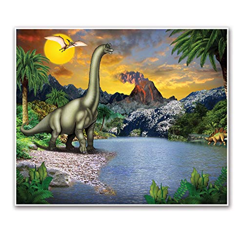 Beistle Dinosaur Insta-Mural Wall Decor | Dinosaur Theme Birthday Party Supplies & Decoration