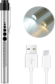 flintronic Pupillenleuchte Medizin, Diagnostikleuchte Krankenschwester Rettungsdienst Zubehör mit Pupillenmessgerät und Lineal, Aufladbar USB LED Stiftlampe für Krankenschwester Studentische Ärzte product image