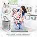CHRIQUIWAY Baby Bath Kneeler, with Mesh Bag, Thick Bath Kneeler and Elbow Rest pad, Baby Bathtub Cushion for Knee and Arm, Baby Knee Pads, Bath Toy Organizer for Happy Baby Bath Time