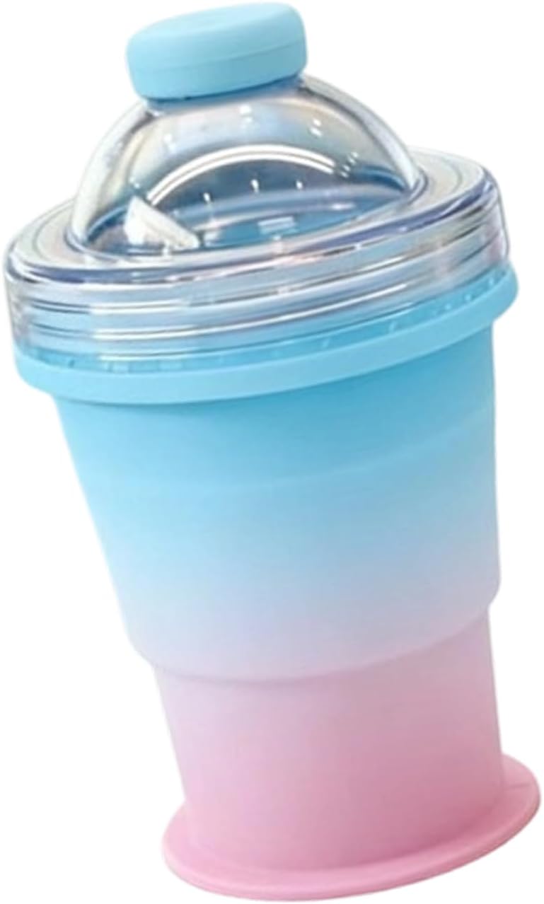 Portable Foldable Silicone Ice Maker with Leak-Proof Cup and Built-in Straw for Cocktails Season Drink Accessories