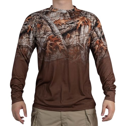 Men's Hunting Camo Shirt Lightweight,Camouflage Shirts for Men Long Sleeve Shirt for Fishing Hiking Camping4