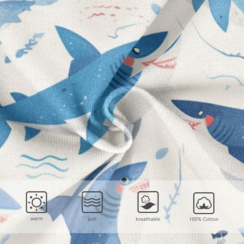 GuoChe Briefs for Boys Pure Cotton Shark in Sizes 2T,3T, 4T, 5T, 6Y and 8Y3