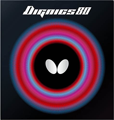 Butterfly Dignics 80 Table Tennis Rubber Table Tennis Rubber | 1.9 mm or 2.1 mm | Red or Black | 1 Inverted Table Tennis Rubber Sheet | Professional Table Tennis Rubber
