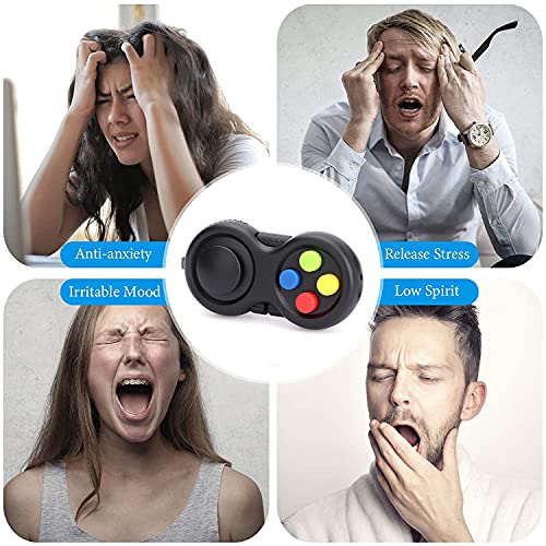 Cool Pop Fidget Toys Set, Fidget Pad Controller, Infintiy Cube, Pop Bubble, Sprocket Chain Gadget, Sensory Anti Anxiety Stress Relief Silicone Desk Toys,Party Favours Gifts For Kids Adults (4 Pack) #TOP3