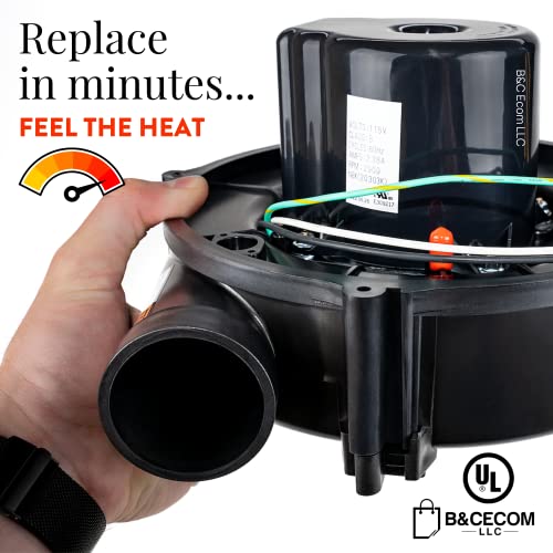 Furnace Blower Motor, Flue Draft Exhaust Inducer, Furnace Fan Vent, Motor Replacement Furnace Parts for A067, 66338, 333710-751, 329148-701, 3115 & Many More by B&C Ecom LLC