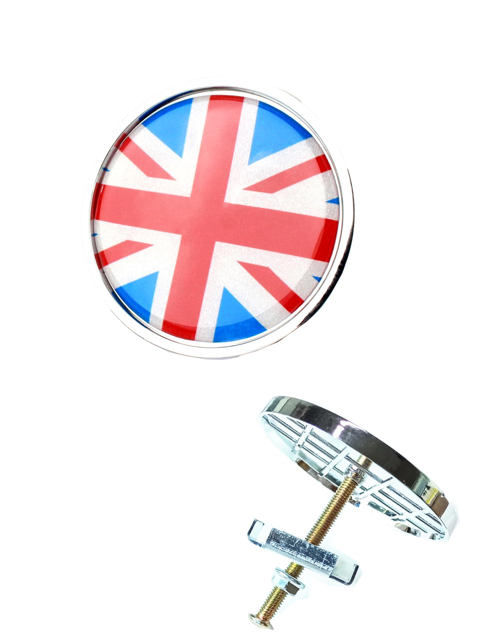 for Mini Front Grill Emblem Badge Metal Logo Decal Sticker Union Jack Style