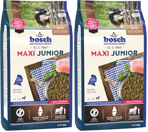 Bosch HPC Maxi Junior | Hundetrockenfutter zur Aufzucht großer Rassen (ab 25 kg) | 1 x 3 kg (Packung mit 2)