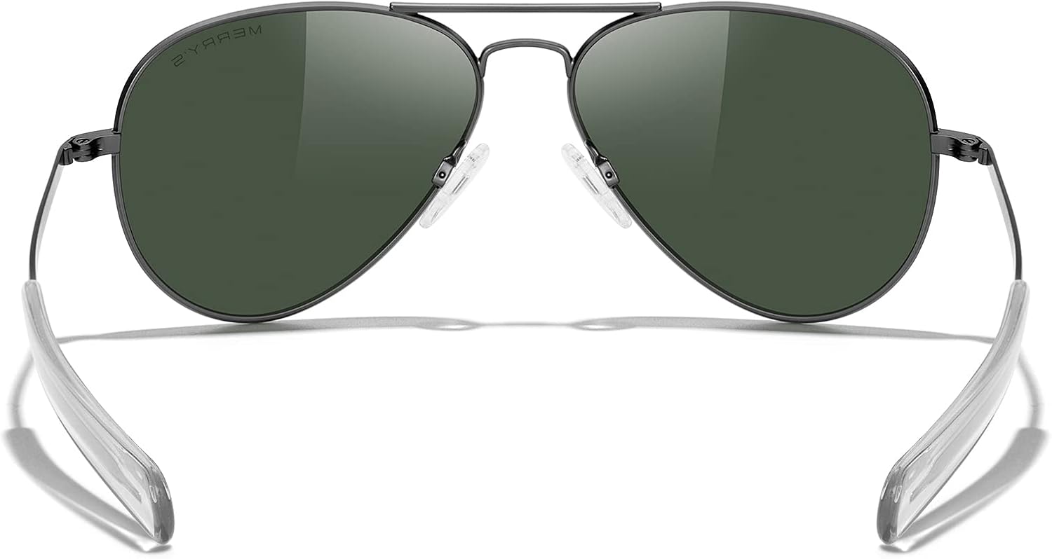 MERRY'S Classic Aviator Military Polarized Sunglasses for Men or Women S8562