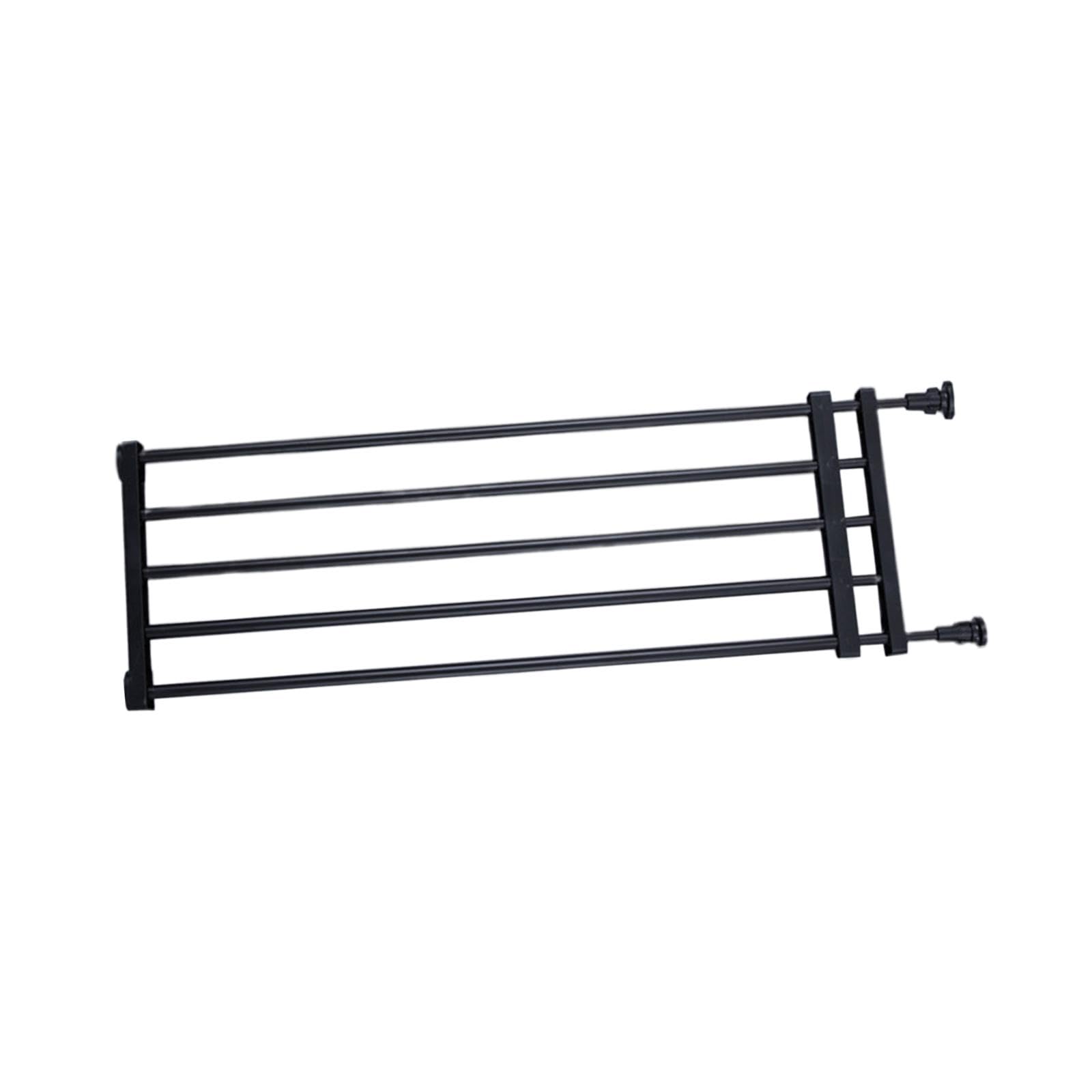 perfk Puerta Extensible Puerta retráctil para Perros Protección de Seguridad Protección para Mascotas Cerca para Cachorros Puerta para escaleras al Aire, 56 a 100 cm x 24 cm Negro