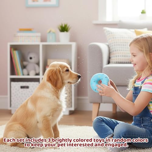 3 Pack Juguete Donut para Perro Resistente y Colorido miniatura 5