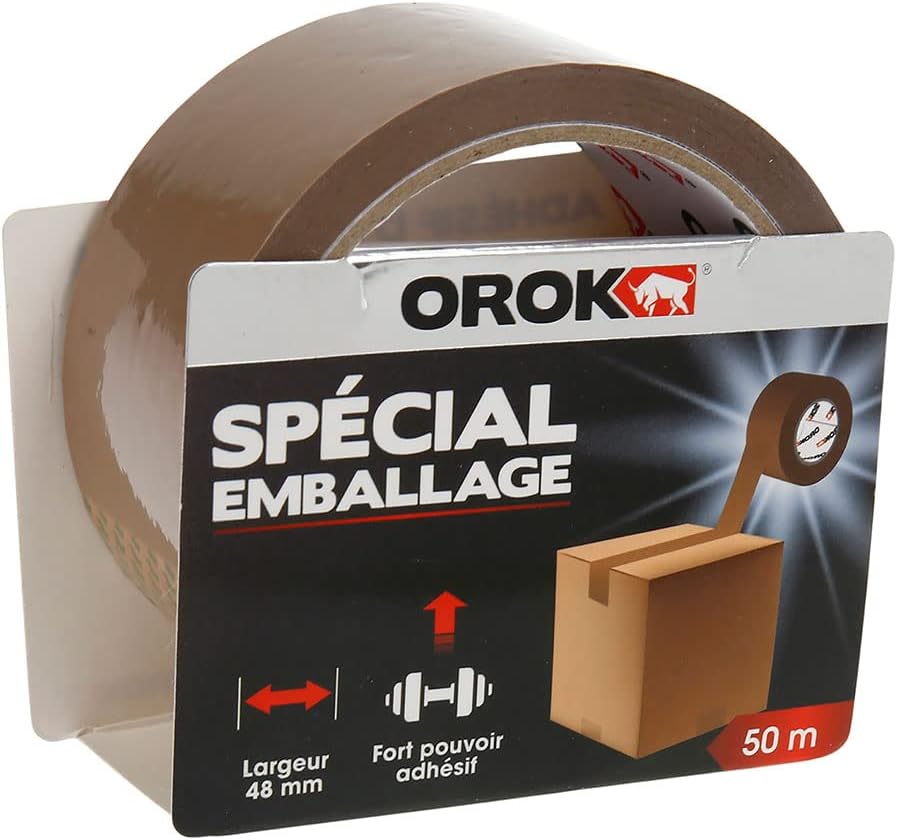 Lot De 12 Rouleaux De Ruban Adhésif Marron à Déroulement Silencieux 50 Mm X 66 M (12 Rouleaux) – Ruban Adhésif D'emballage Marron Extra Fort Pour Tous Les Cartons Et Paquets