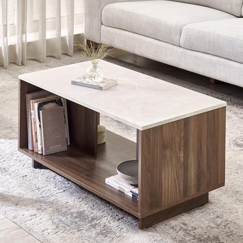 Image of Home Centre | Helios Addison | Engineered Wood | Center Table | Coffee Table | Brown | 1 Year Warranty