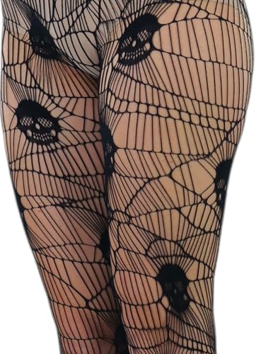 Image of ToBeInStyle Women's Skull Crossbones Skeleton Pirate Symbol Hosiery Tights & Thigh High Stockings