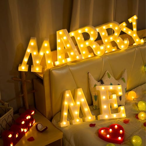 WYFCR Sign Decorative LED Illuminated Letter Lights Marry Signs, Illuminated Marquee Sign, Neon Light Up Letters, Lighted Decor(ME) - Image 4