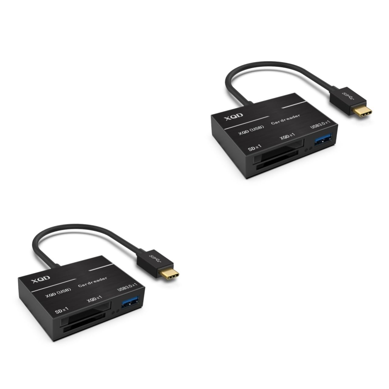 OSALADI 2piezas Lector De Tarjetas USB Tipo-c Adaptador De Compatible con para Fotografías y Videos Negro