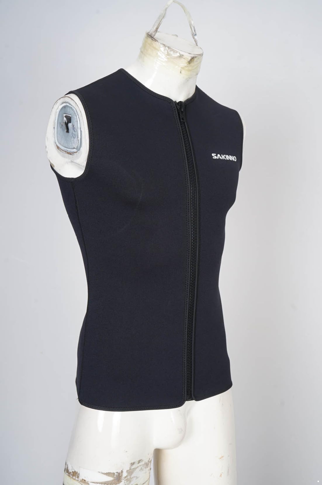 Combinaison de Plongée Homme Néoprène 3mm Veste sans Manches Zip Devant pour Plongée Surf Sports Nautiques