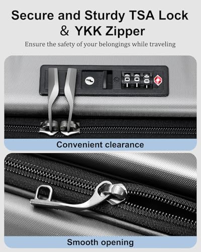 Image of CENSIEN Expandable Checked Luggage, 28 Inch Top Opening Trunk Suitcases