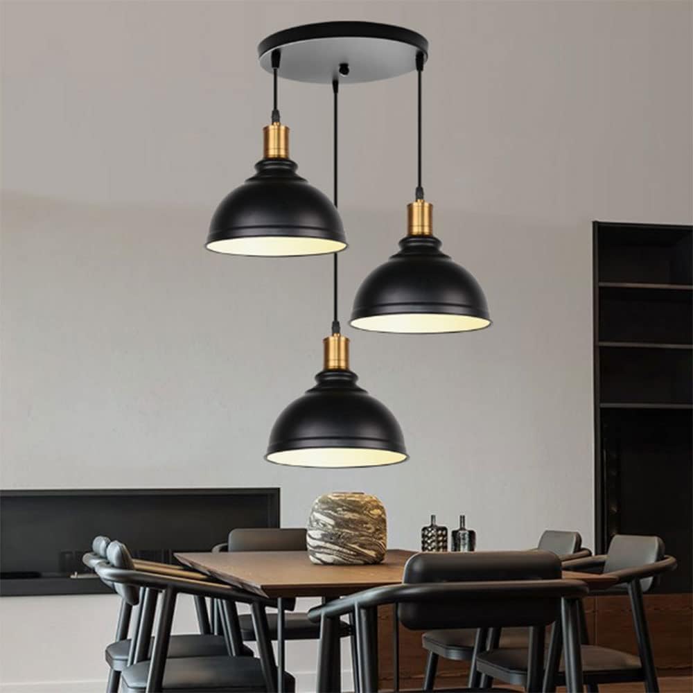 ZBZFGE Retro Single/Threead Loft Przemysłowy wisiorek Light Iron Restaurant Bar Sufit Wiszące wyposażenie oświetlenie, żyrandol
