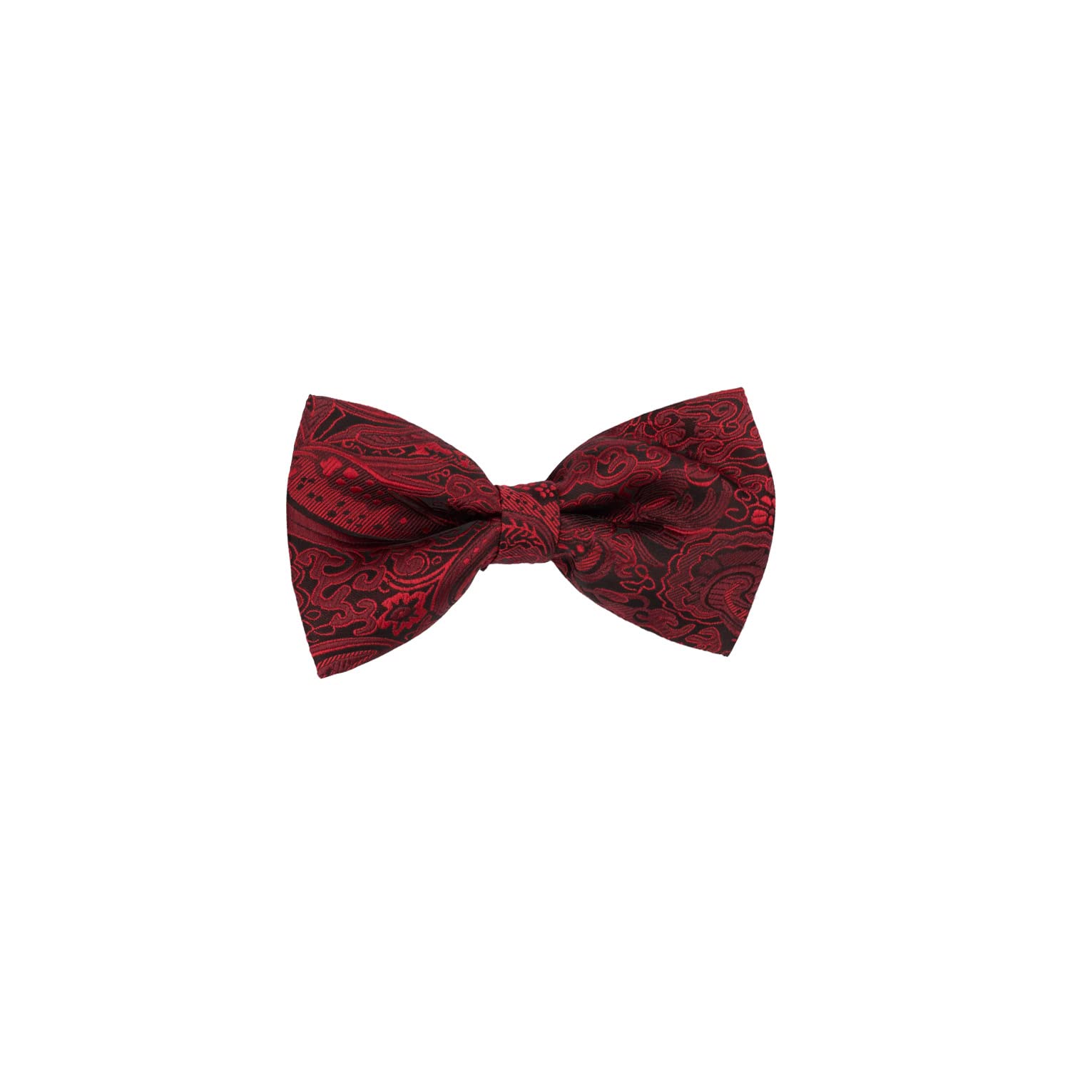 Paisley Burgundy Microfiber Bow Tie For Men