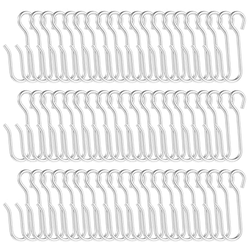 60 Stück Curtain Hooks Edelstahl Metall Gardinen Haken zum...