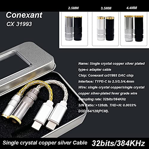 Earphone Accessories - USB Type C DAC Headphone Amp with 3.5mm Output  SNR128dB PCM 32b/384kHz For Ándróíd Wíndóws10 phone call Ąúdío (CX31993) :  Buy Online at Best Price in KSA - Souq is now Amazon.sa: Electronics