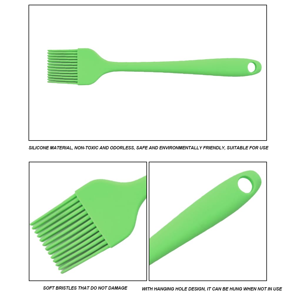 Pennello Cucina Pennelli Silicone, Spazzola per Barbecue, Spazzola da Forno in Silicone, Spazzola per Cottura BBQ, per Grigliare, Cuocere, Cucinare, Pasticceria