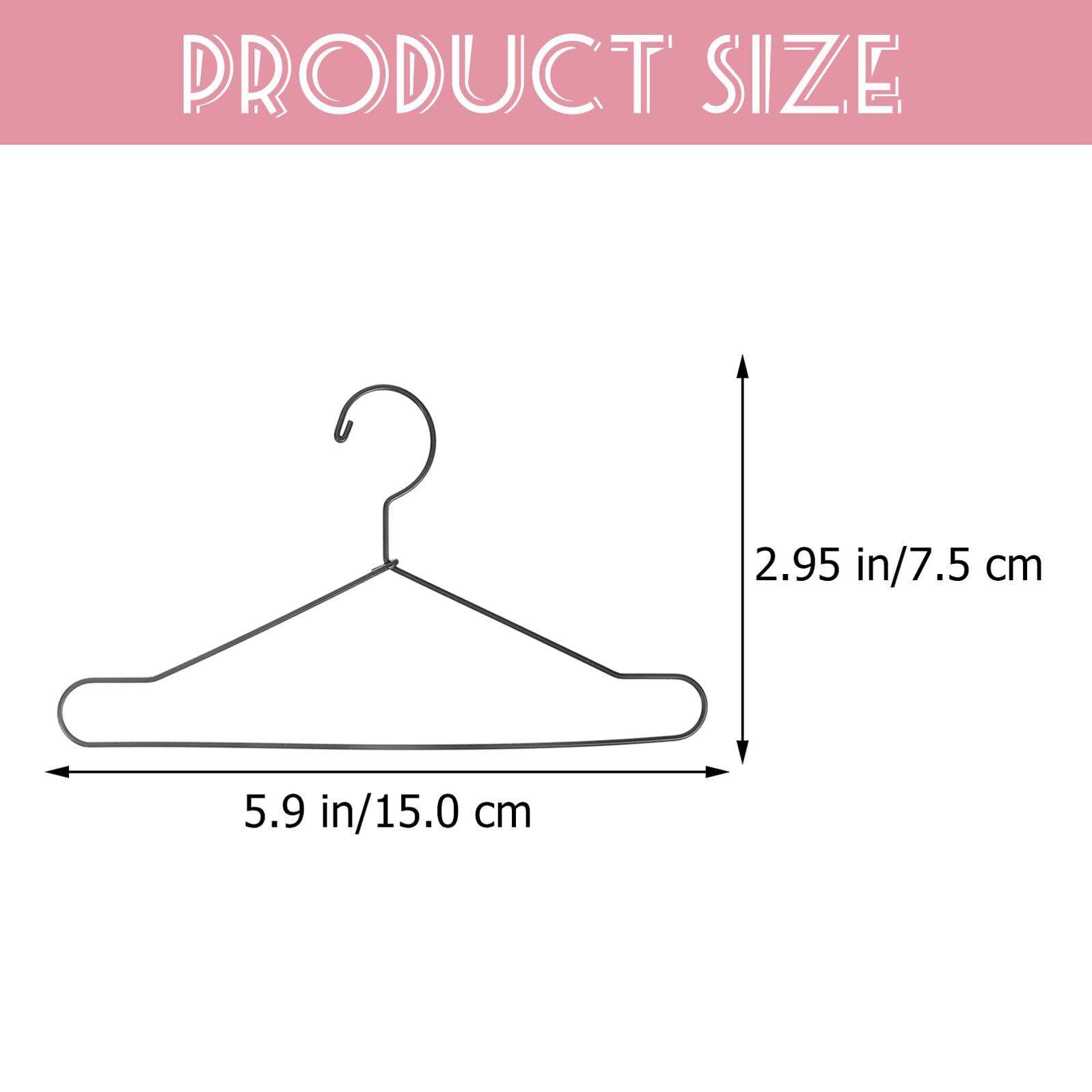 ifundom Diseño Simple y Resistente de Metal para Ropa de Muñecas 10 Perchas Pequeñas para Mantener la Ropa Ordenada Arrugas , Adecuado para Exhibir Prendas