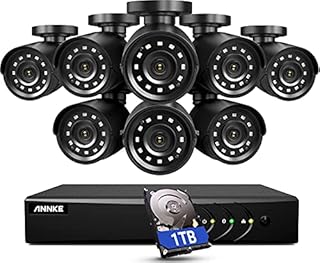 ANNKE 5MP Lite Security Camera System Outdoor with AI Human/Vehicle Detection, 8CH H.265+ DVR and 8 x 1920TVL 2MP IP66 Home CCTV Cameras, Smart Playback, Email Alert with Images, 1TB Hard Drive - E200