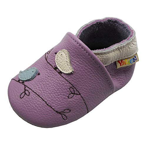 Image of YALION Baby Soft Leather Shoes Suede Sole Infant Toddler First Walking Sports Crib Moccasins