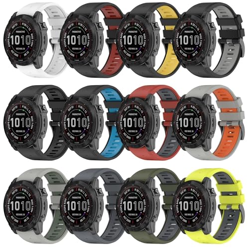 Correa de reloj de 26 mm Garmin Fenix 7X 6X 5X silicona 6