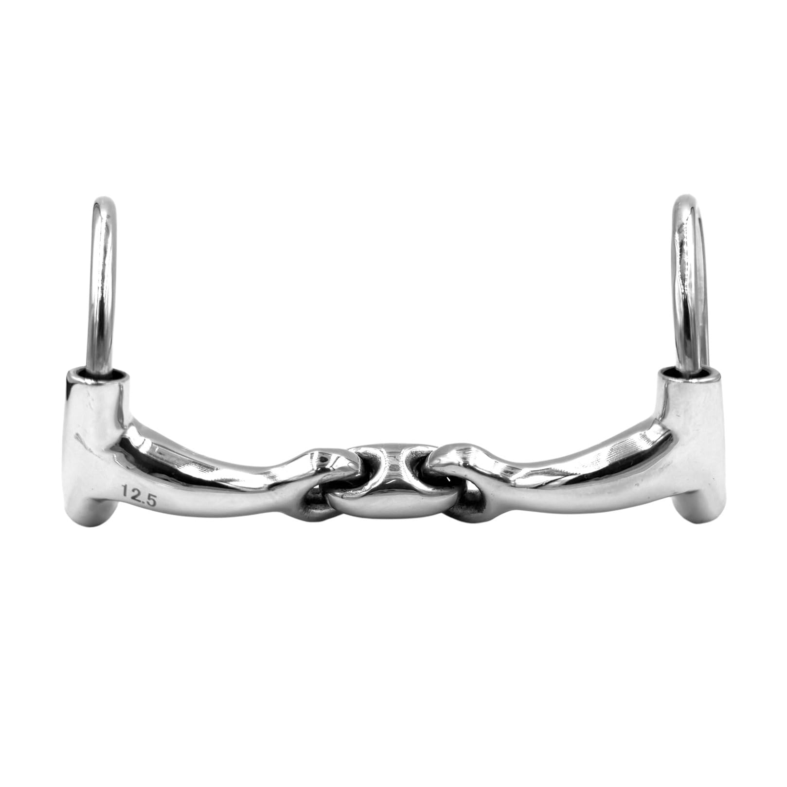 Equine Smile ES0094 ErgoBit Blocked Water Snaffle Ring Snaffle Double Broken with Fixed Angle Stainless Steel Ring Diameter 65 mm Bit Thickness 16 mm (12.5 cm) - Image 3