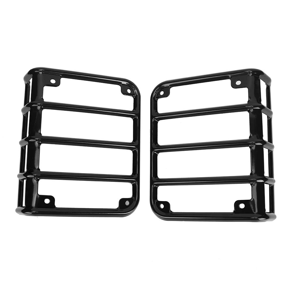 Taillight Cover Rear Light Cover,1 Pair of Taillight Rear Light Lamp Cover Guard Protector Fits replacement for Wrangler JK 2007-2017(Black)