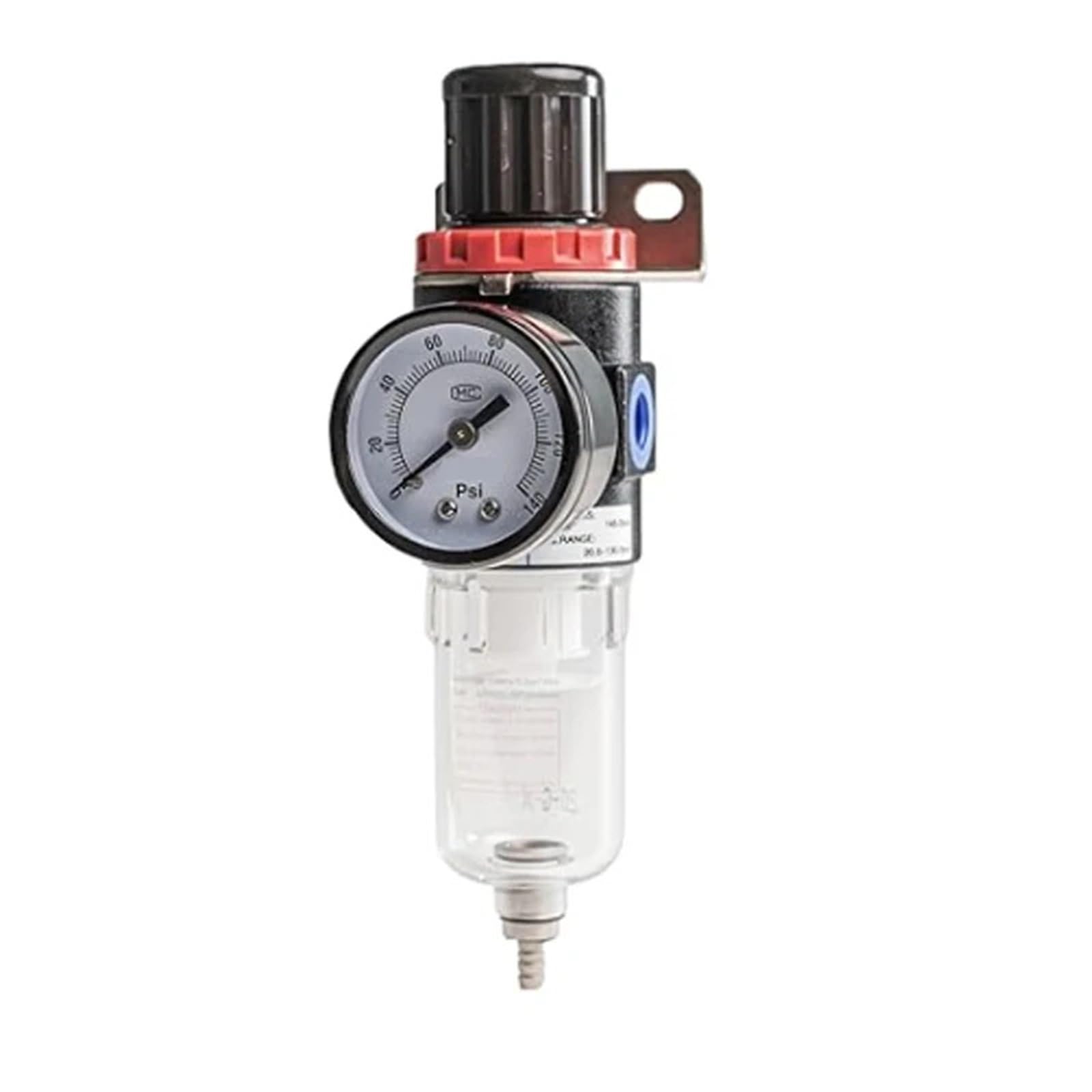 Regolatore filtro aria compressa 1/4 pollici NPT AFR2000-2T 0-140 PSI Staffa regolabile Calibro Scarico semi-automatico 1 pz