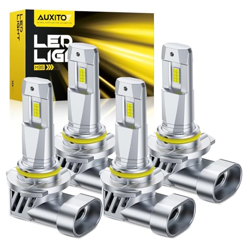 Image of AUXITO 9005 9006 LED Bulb Combo 140000LM 6500K Cool White, EMC Protection, Plug-and-Play, Precision HB3 /HB4 Replacement, Driving Light Bulbs Pack of 4