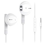 Kimwood Wired Earbuds with Microphone, Wired Earphones in Ear Headphones HiFi Stereo, Powerful Bass and Crystal Clear Audio, Compatible with iPhone, iPad, Android, Computer Most with 3.5mm Jack