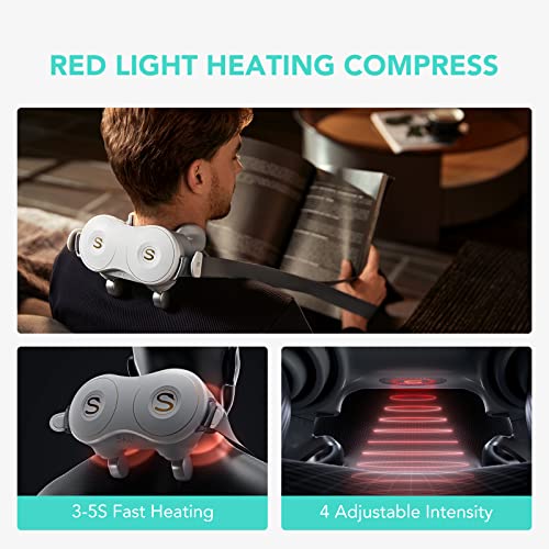 Skg Neck Massager, H7 Shiatsu Neck And Shoulder Massager With Heat For Pain Relief Deep Tissue, Electric Kneading Massager With 4 Heating Levels And Massage Modes To Relax At Home, Office, Ideal Gift #TOP2