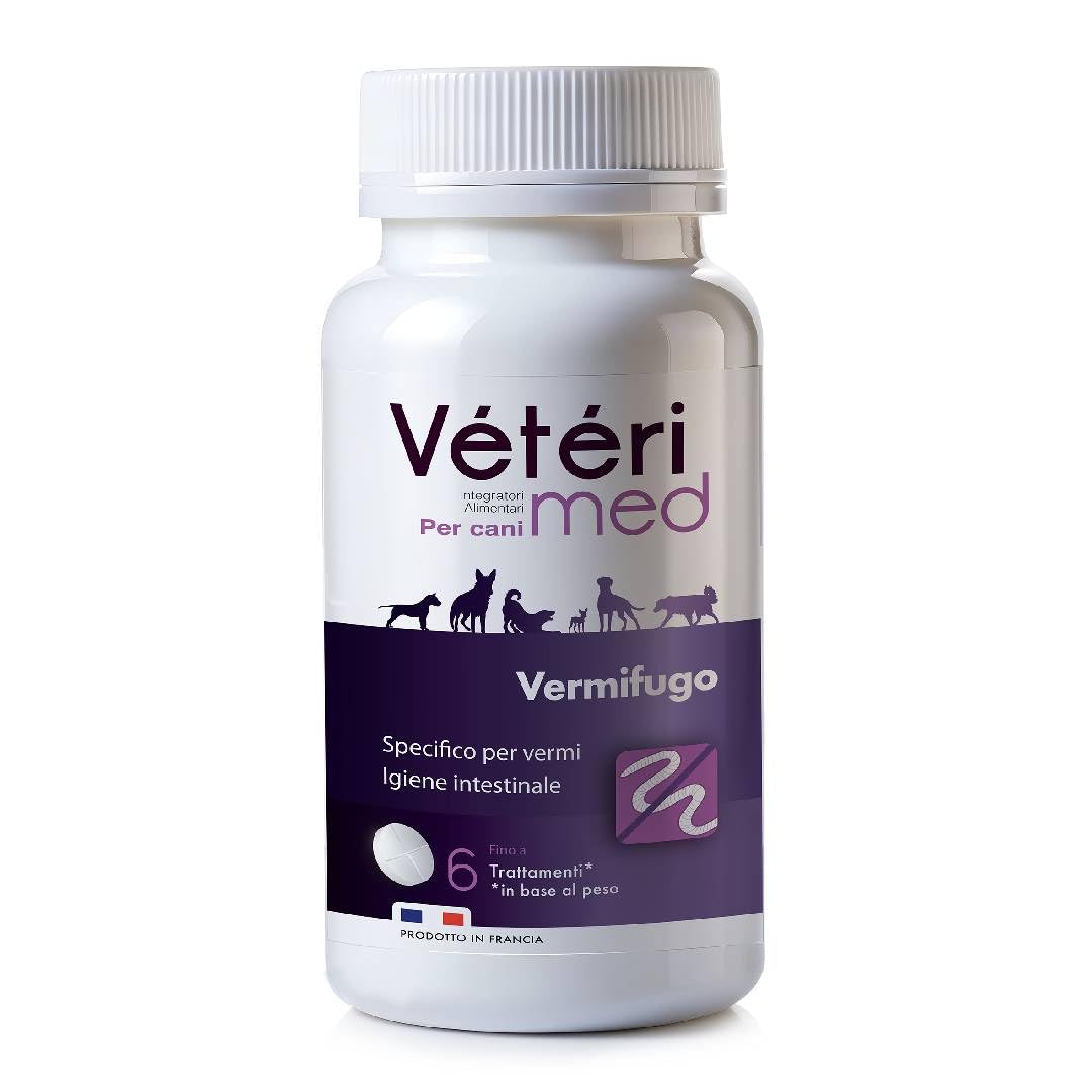 Vétérimed Tierarztwurm für Hunde – Natürliche und appetitliche Wurmtabletten für die Darmhygiene von Hunden – wirkt auf alle Arten von Würmern – Hergestellt in Frankreich – 15 Tabletten
