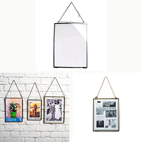 Preisvergleich Produktbild Fenteer 3 Stück Retro Metall Glas Bilderrahmen Wandbehang Wohnkultur Dekoration