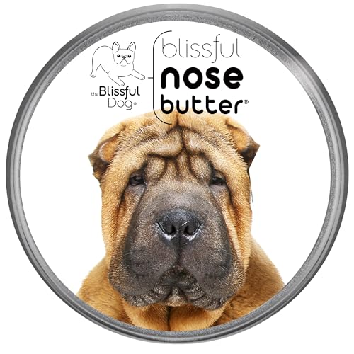 Image of The Blissful Dog Chinese Shar-Pei Nose Butter for Dry, Cracked Skin, Lick-Safe Dog Nose Balm with Moisturizing Shea Butter, Almond, Olive, and Essential Oils, Pet Supplies, Uncented, 2 oz.