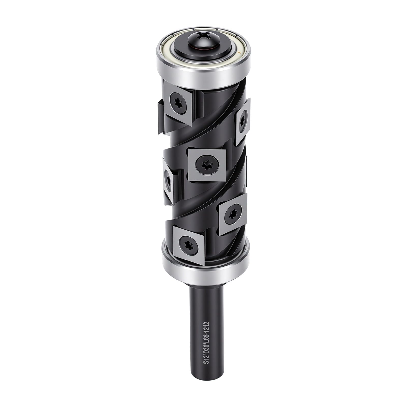 Luocute Frez do Przycinania Płaskiego, Chwyt 1/2, 32 Mm X 63,5 Mm | 7 sztuk odwracalnych wkładek węglikowych do sklejki melaminowej MDF HDF