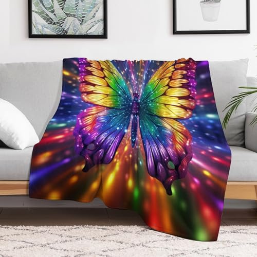 Couverture super douce et moelleuse 3D Papillon au toucher luxueux
