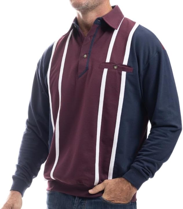 Classics Vertical Stripe Banded Botton Long Sleeve Shirt