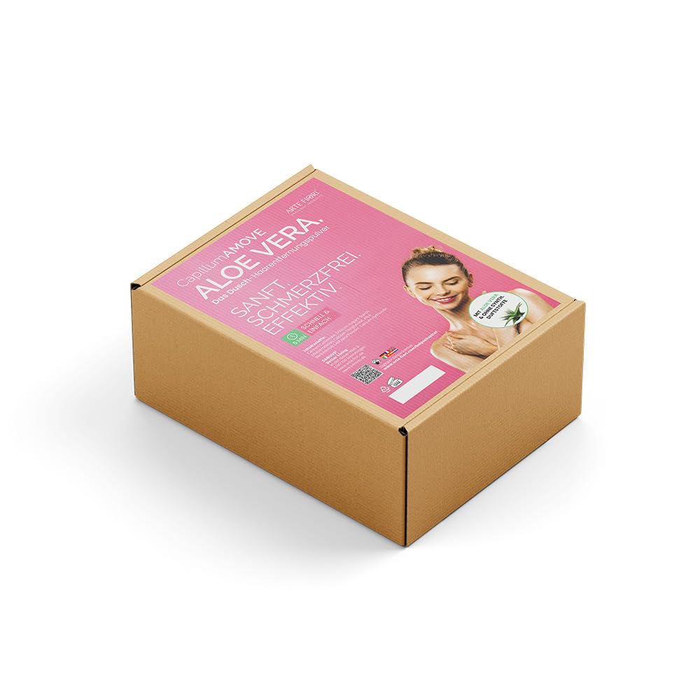 Capillum AMOVE Aloe Vera 1000g SPAR PACK Enthaarungscreme Intimbereich Frau - sanftes Enthaarungspulver Frauen schmerzfreie Dusch-Intim Enthaarungscreme Frauen ohne Zusatzstoffe mit neutralem Geruch