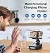 Gifts for Men Women, Phone Stand with Bluetooth Speaker and Charging Function 360° Rotable Angel Adjustable Cell Phone Holder with HD Stereo Sound Fits All Phones,Tablet (Black)
