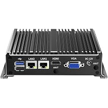 Industrial Mini PC,8-PCB Fanless Mini PC J1900 Quad Core, 2 LAN/2RS232 COMSwitch to 2 RS485/HD VGA Displays, Mini Desktop Computer Support Dual Band WiFi for Industry Business,NO RAM NO SSD