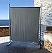 QUICK STAR Paravent Outdoor Wetterfest 150 x 190 cm Grau | Raumteiler Stellwand Innen | Garten & Balkon Sichtschutz Blickdicht